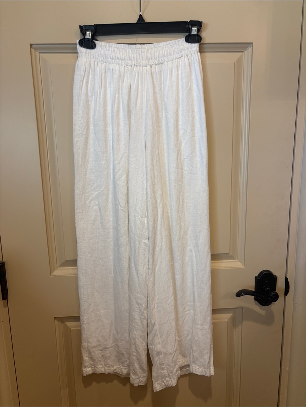 Princess Polly White Wide-Leg Flowy pants
